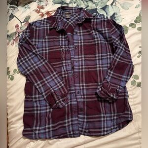 Eddie Bauer Boyfriend fit XS flannel women’s top
